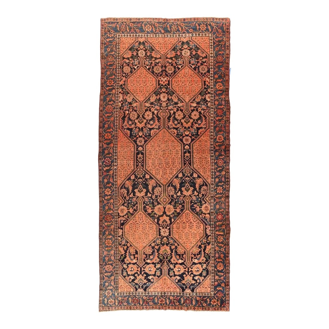 Antique Malayer Rug 7'7'' x 16'1'': Antique Malayer Rug 7'7'' x 16'1''. Condition: Alterations: Unknown Imperfections: Some Imperfections Condition Notes: Good Dimensions: Height: 0.01 in. Width: 91 in. Depth: 193 in. Category: Rugs