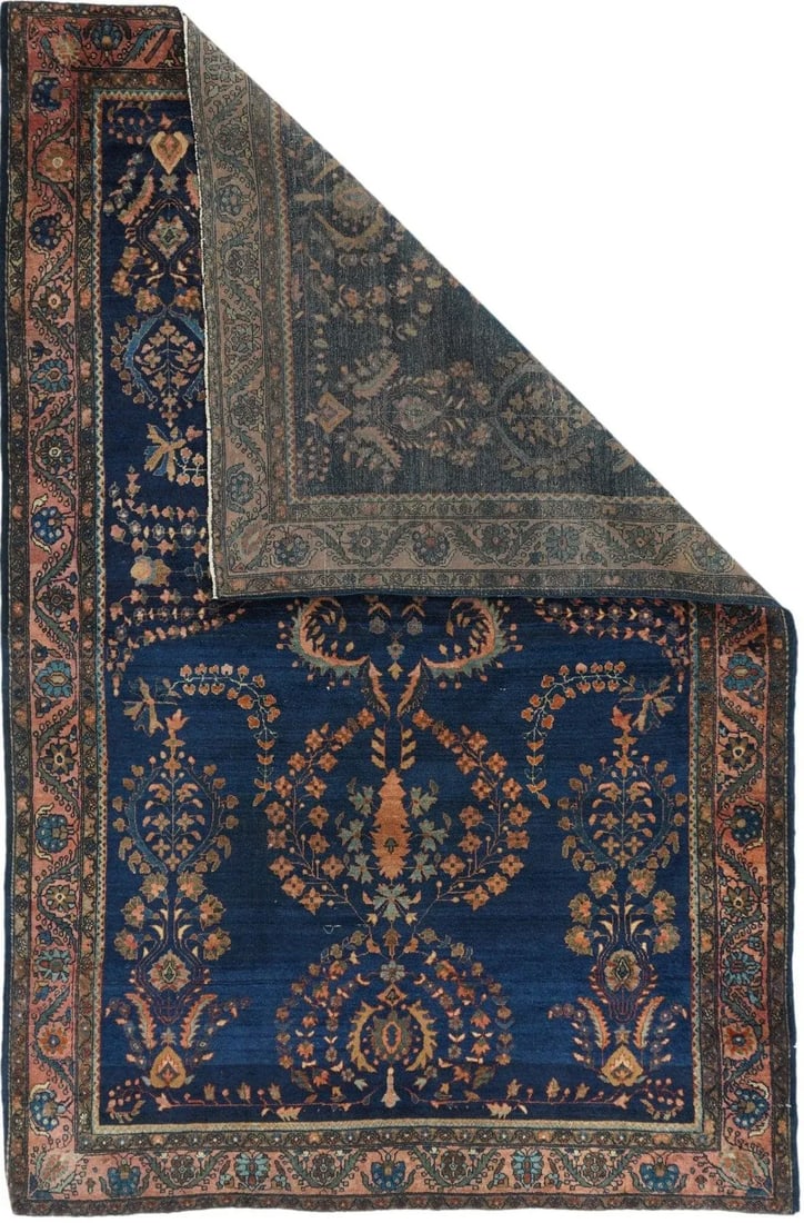 Antique Mohajeran Sarouk Rug 4'1'' x 6'4'' - 2
