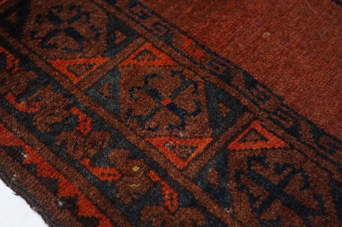 Vintage Afghan Rug 3'9'' X 5'5'' - 3