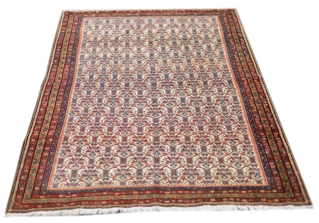 Late 18th Century Antique Persian Farahan Rug 4'4'' x 6'6'' - 12