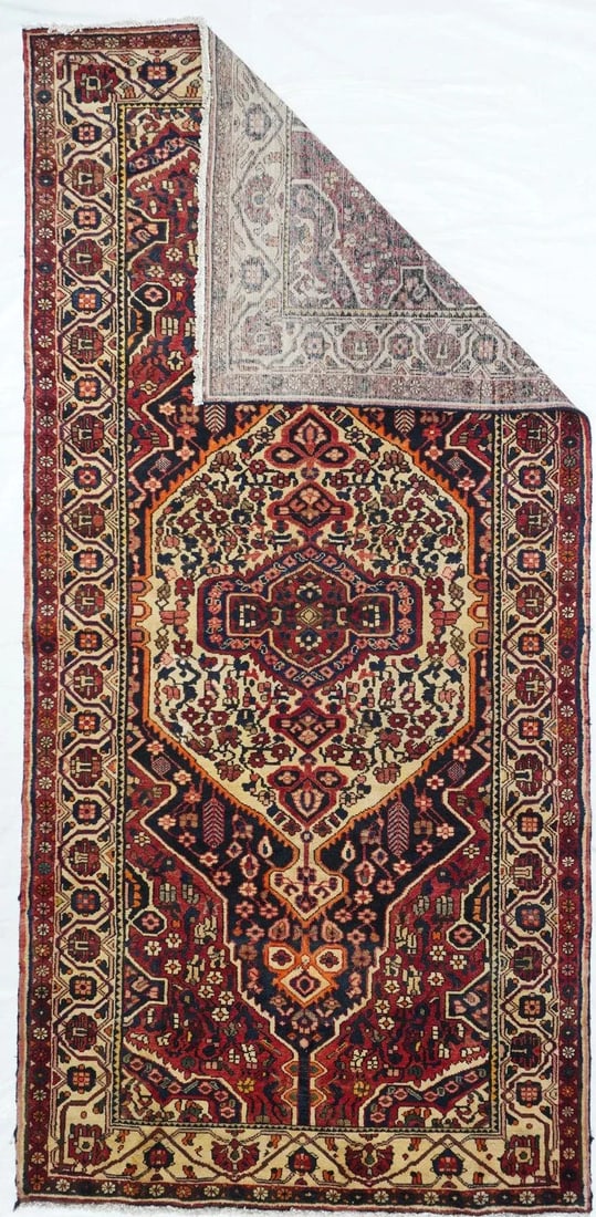 Antique Bakhtiari Rug 5'4'' x 11'0'' - 5