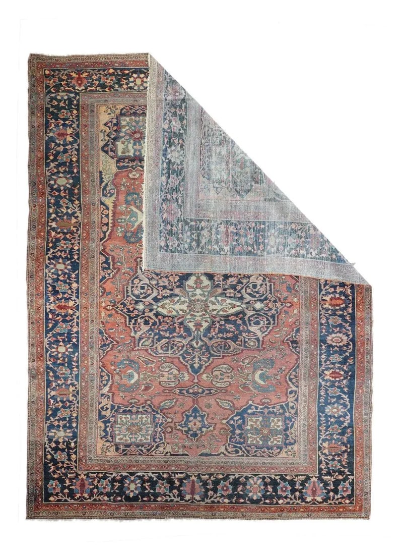 Late 18th Century Antique Sarouk Rug 8'9'' x 11'10'' - 4