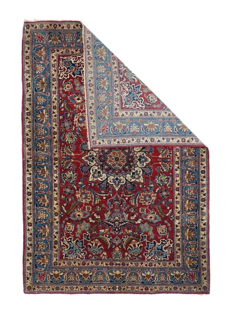 Antique Nain Rug 3'6'' x 5'2'' - 4