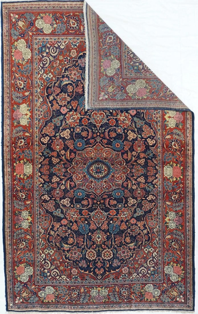 Vintage Persian Kashan Rug 4'8'' X 7'7'' - 2