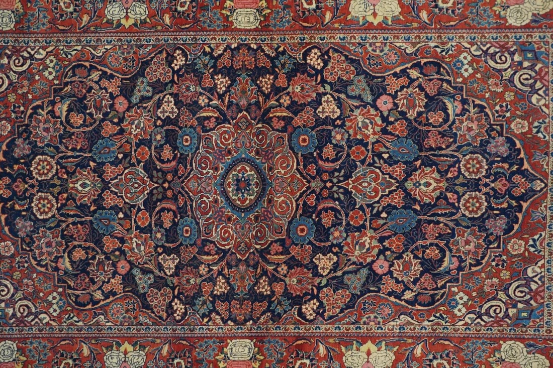 Vintage Persian Kashan Rug 4'8'' X 7'7'' - 3