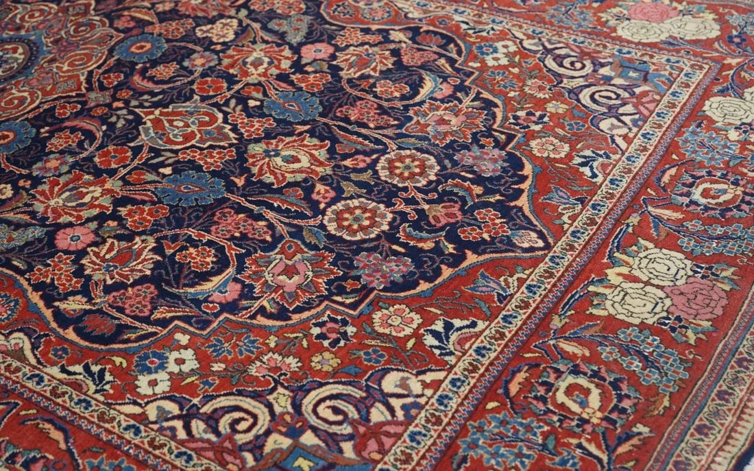 Vintage Persian Kashan Rug 4'8'' X 7'7'' - 5