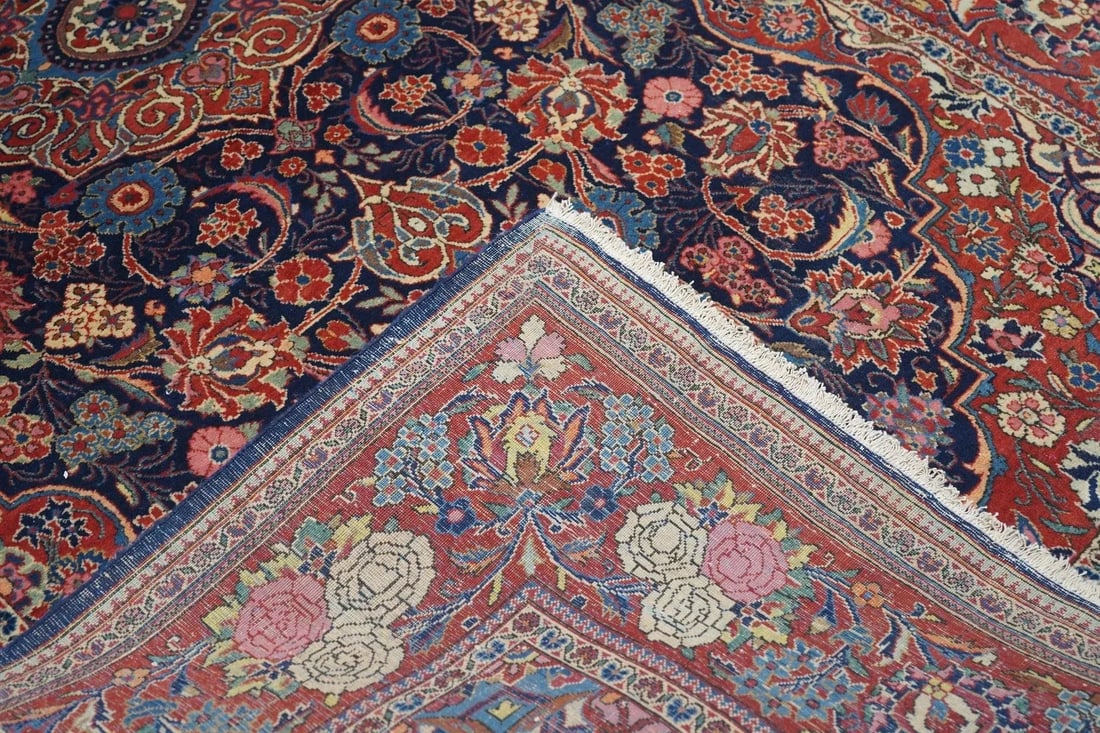 Vintage Persian Kashan Rug 4'8'' X 7'7'' - 9