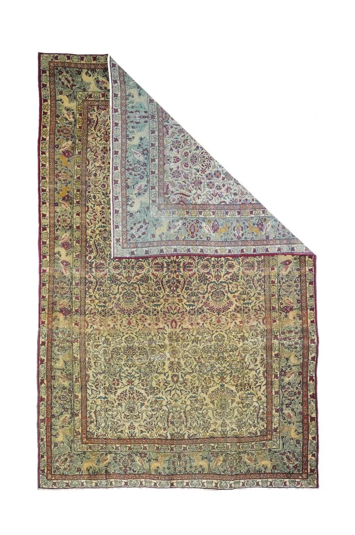Antique Tehran Rug 6'6'' x 10'0'' - 2
