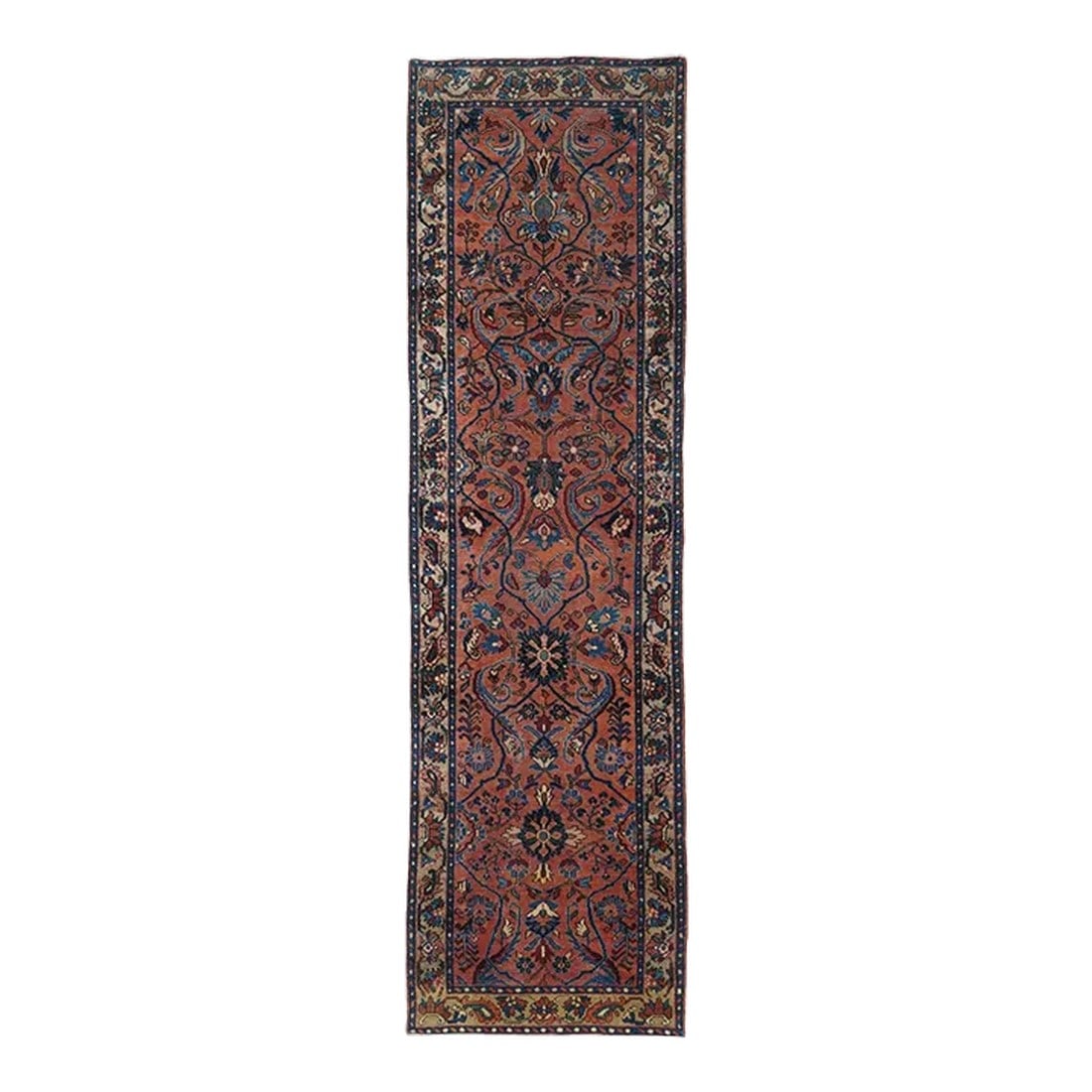 Antique Lilihan Rug 2'9'' x 9'8'': Antique Lilihan Rug 2'9'' x 9'8''. Condition: Alterations: Unknown Imperfections: Some Imperfections Condition Notes: Good Dimensions: Height: 0.01 in. Width: 33 in. Depth: 116 in. Category: Rugs