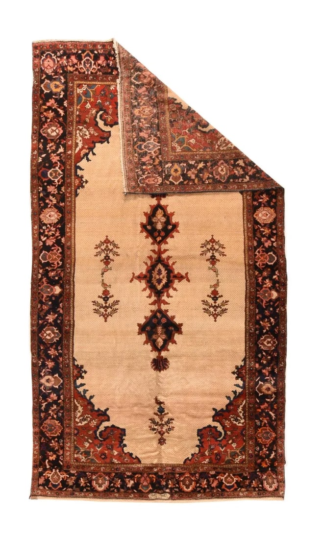 Antique Bakhtiari Rug 6'6'' x 12'3'' - 2
