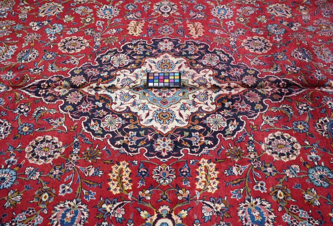 1960s Vintage Kashan Rug 10'8'' x 14'3'' - 11