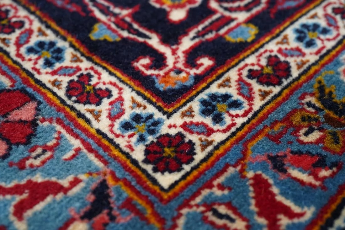 1960s Vintage Kashan Rug 10'8'' x 14'3'' - 12