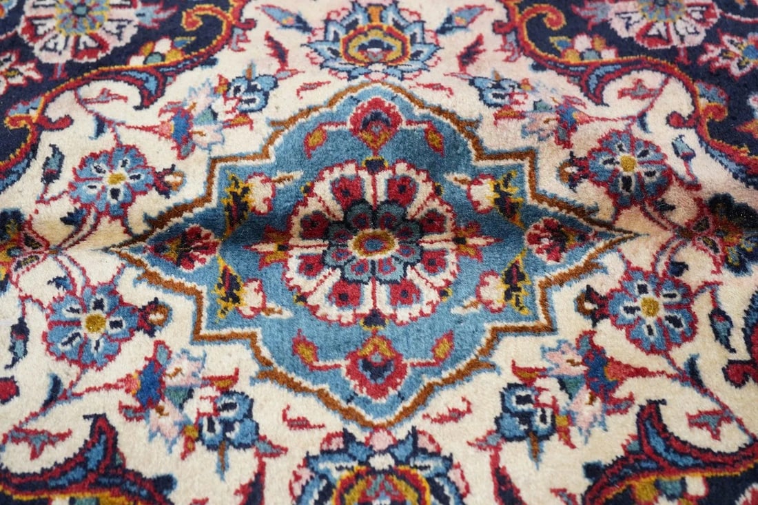 1960s Vintage Kashan Rug 10'8'' x 14'3'' - 6
