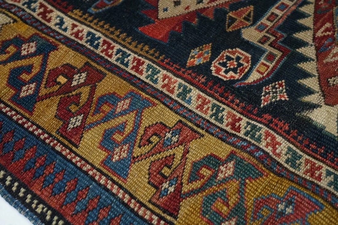 Late 18th Century Antique Caucasian Karakashli Rug 2'9'' x 5' - 3