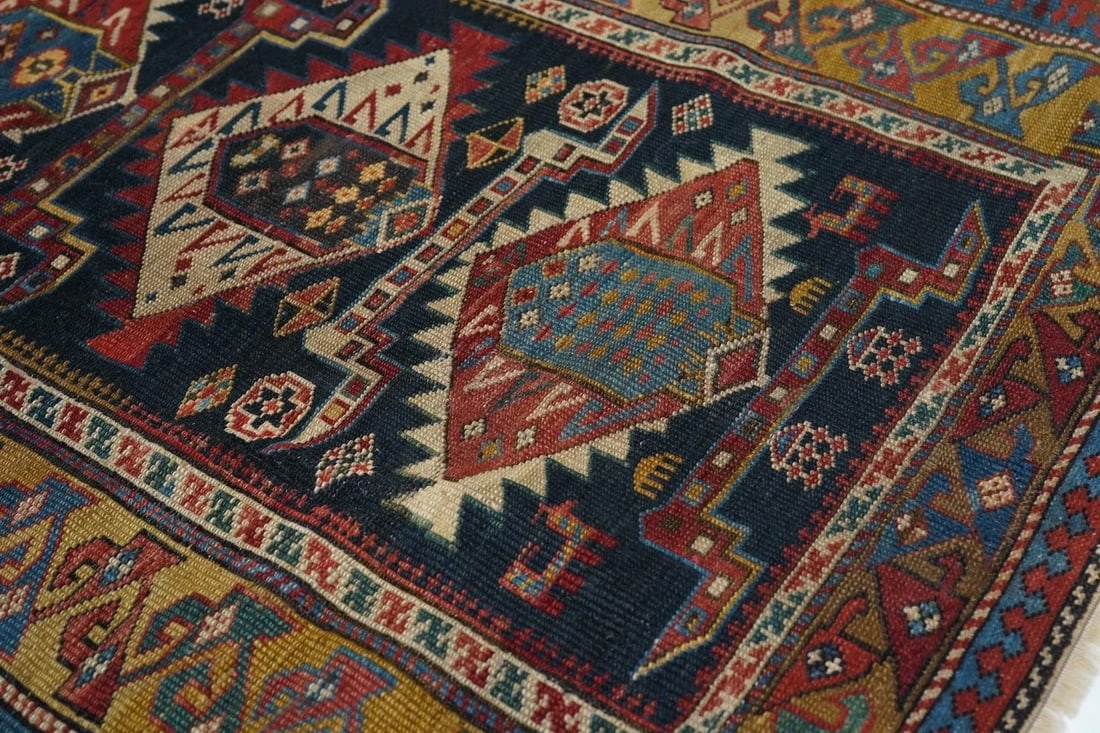 Late 18th Century Antique Caucasian Karakashli Rug 2'9'' x 5' - 4