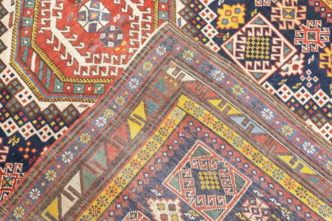 Late 18th Century Antique Caucasian Kuba Rug 4'9'' x 10' - 6