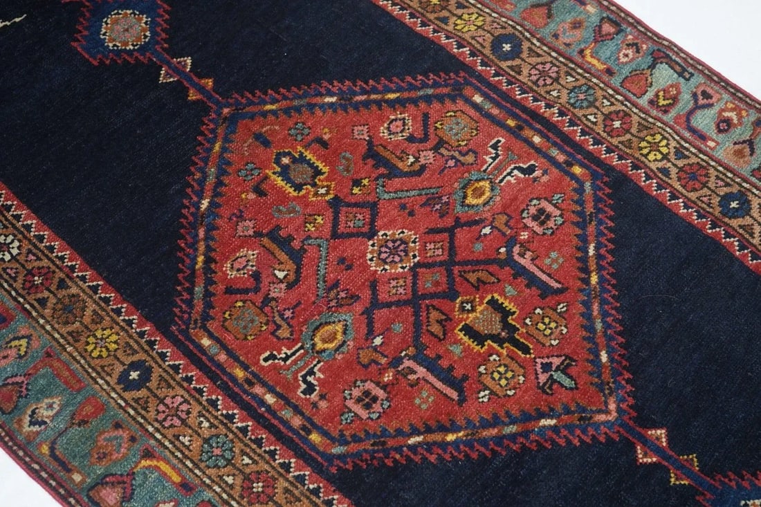 Late 18th Century Antique Kurdish Rug 3'1'' x 15'11'' - 11
