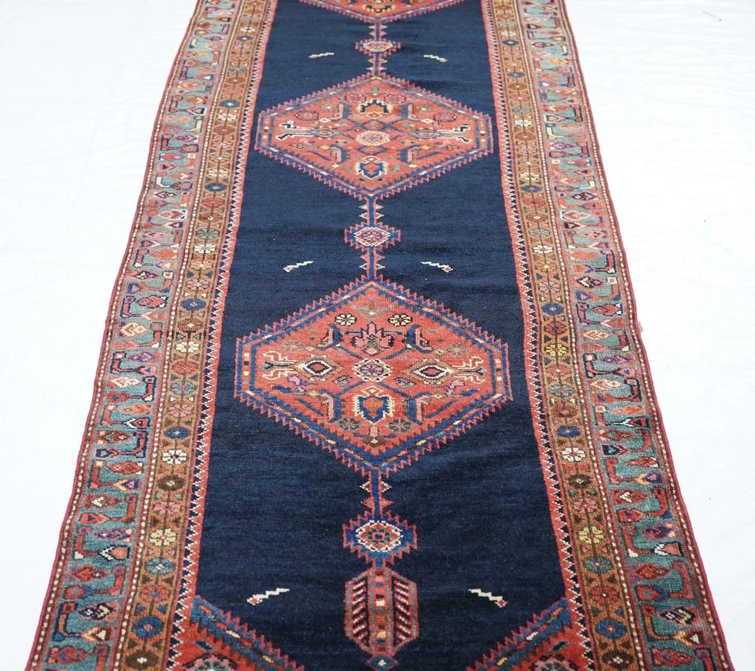 Late 18th Century Antique Kurdish Rug 3'1'' x 15'11'' - 2