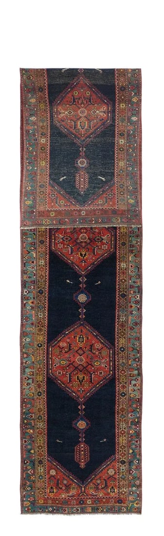 Late 18th Century Antique Kurdish Rug 3'1'' x 15'11'' - 5