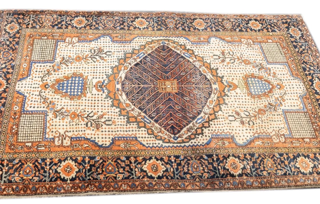 Late 18th Century Antique Persian Farahan Sarouk Rug 3'4'' x 4'11'' - 12