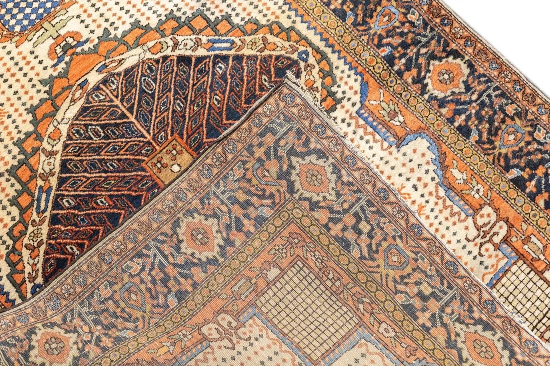 Late 18th Century Antique Persian Farahan Sarouk Rug 3'4'' x 4'11'' - 4