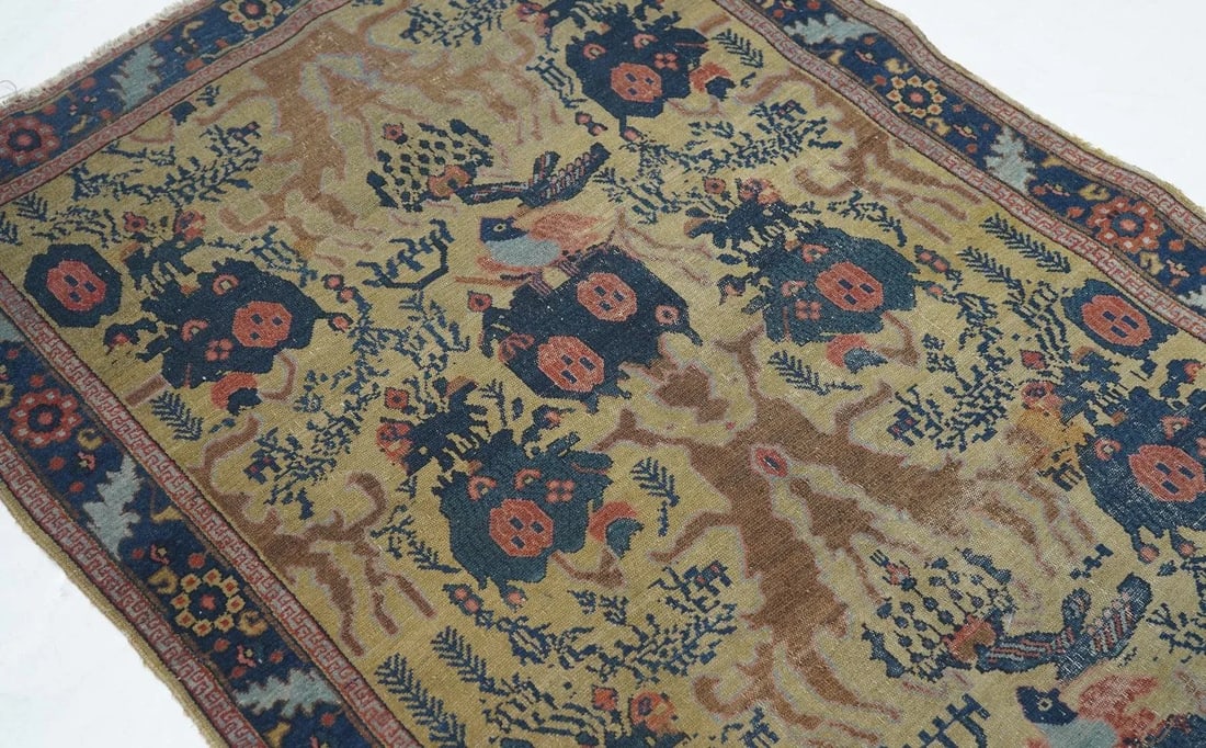Late 18th Century Antique Senneh -One Of Pair Rug 3'1'' x 4'9'' - 12