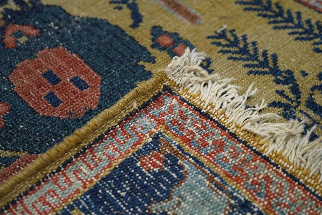 Late 18th Century Antique Senneh -One Of Pair Rug 3'1'' x 4'9'' - 3