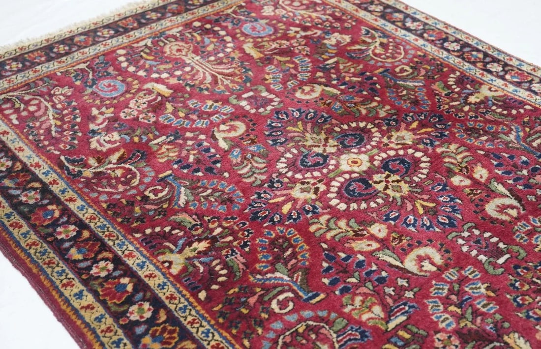 Antique Sarouk Rug 3'4'' x 5'0'' - 11