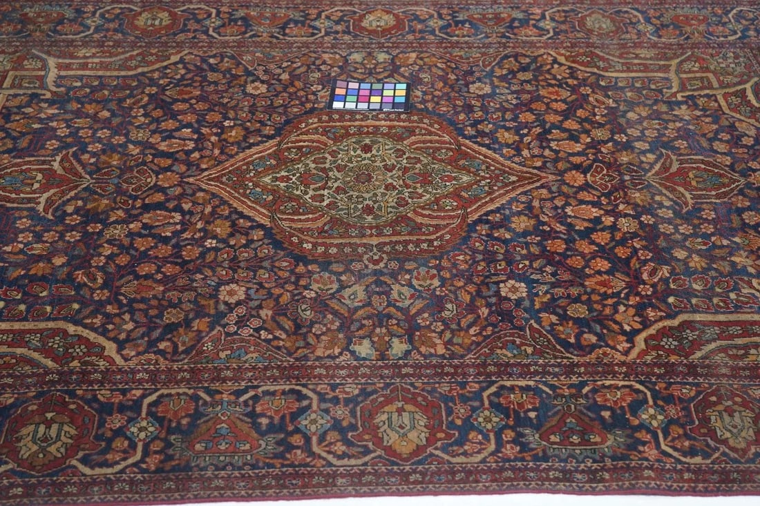 Antique Mohtasham Kashan Rug 4'2'' X 6'6'' - 10
