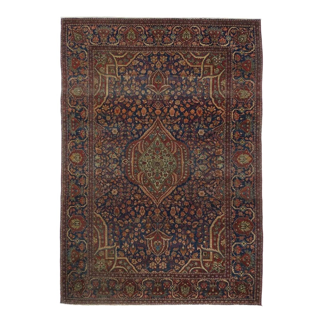 Antique Mohtasham Kashan Rug 4'2'' X 6'6'': Antique Kashan Rug 4'2'' x 6'6''. Condition: Alterations: Unknown Imperfections: Some Imperfections Condition Notes: Good Dimensions: Height: 0.01 in. Width: 50 in. Depth: 78 in. Category: Rugs Mat