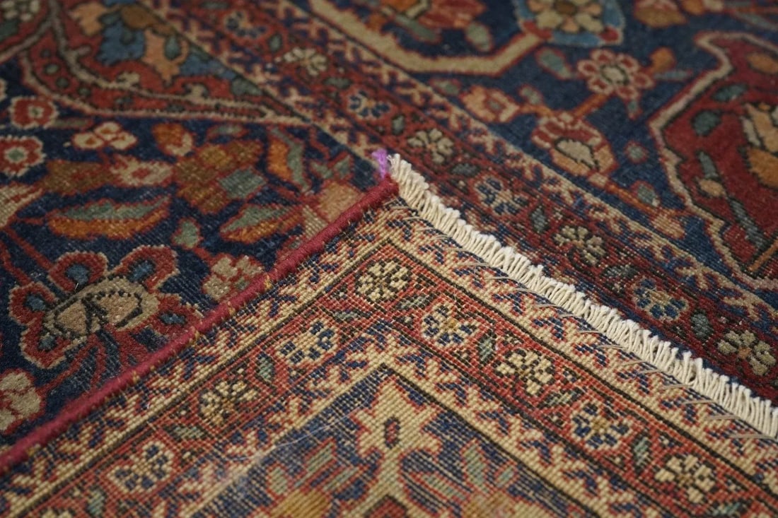 Antique Mohtasham Kashan Rug 4'2'' X 6'6'' - 2