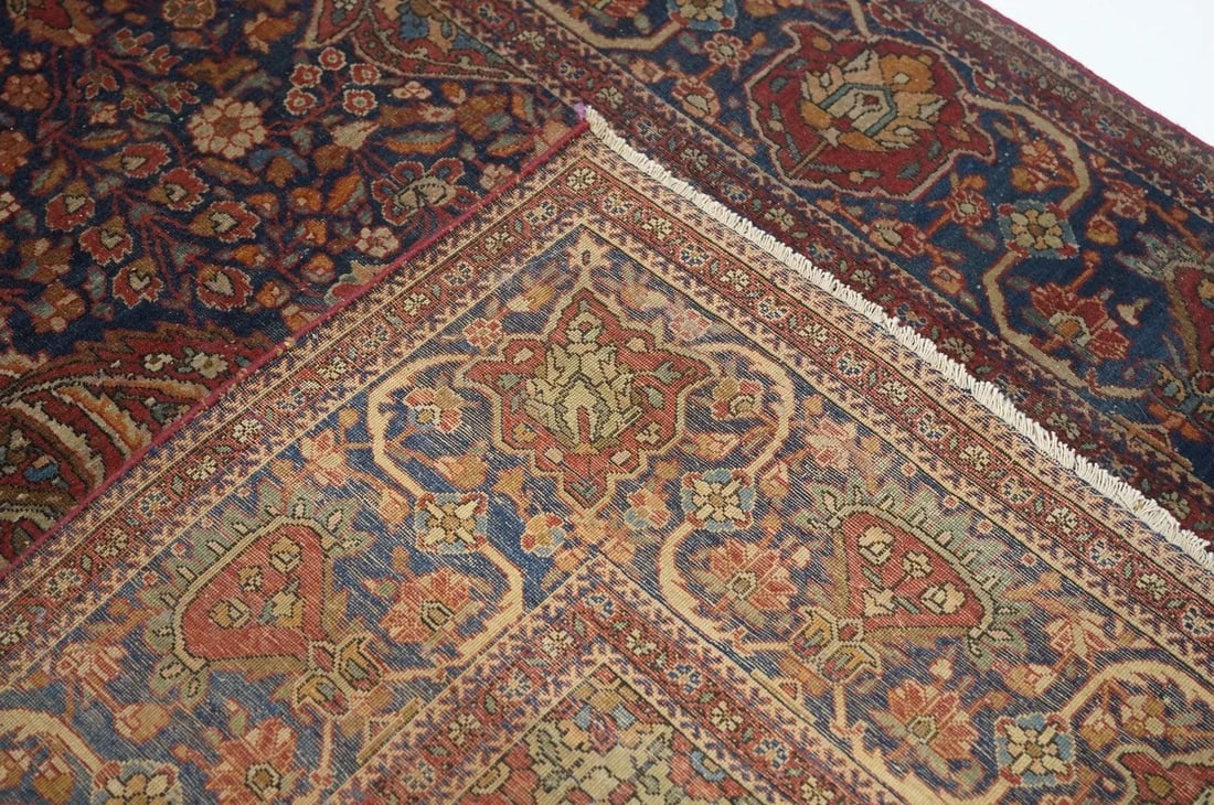 Antique Mohtasham Kashan Rug 4'2'' X 6'6'' - 3