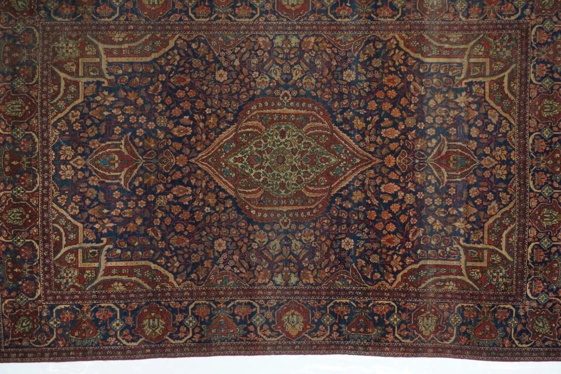 Antique Mohtasham Kashan Rug 4'2'' X 6'6'' - 5