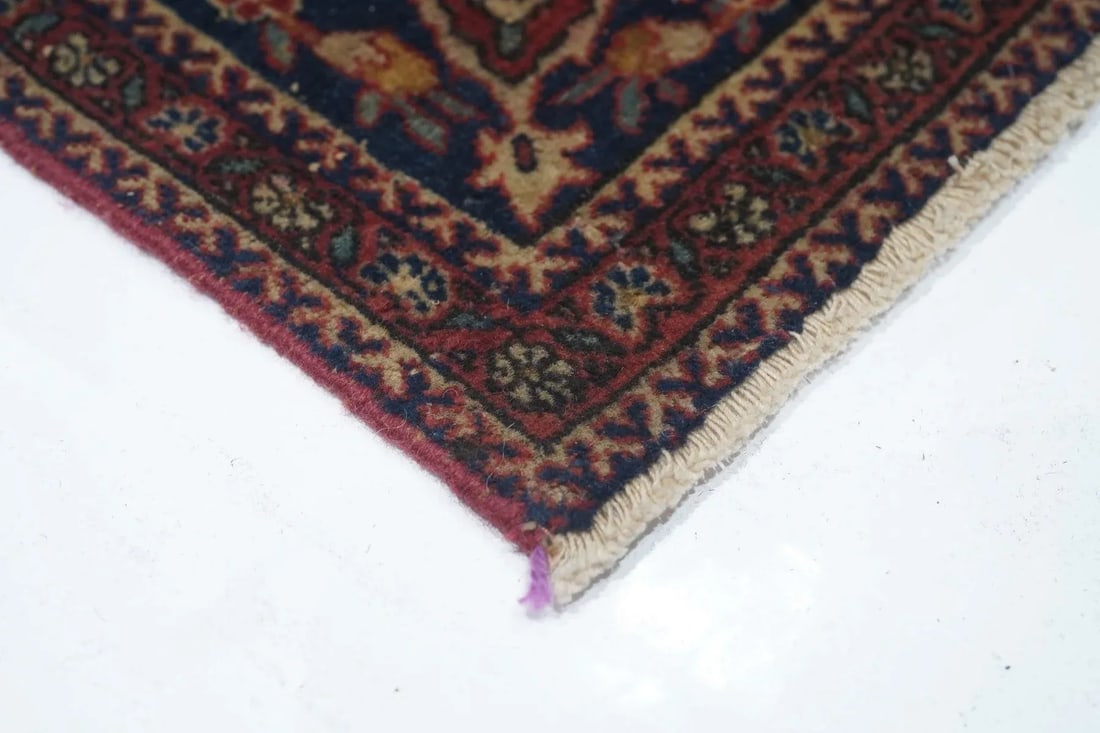Antique Mohtasham Kashan Rug 4'2'' X 6'6'' - 6