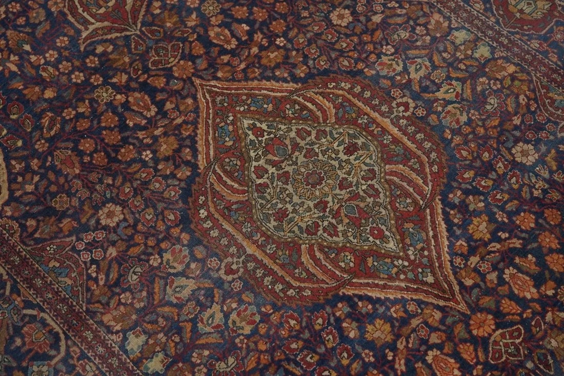 Antique Mohtasham Kashan Rug 4'2'' X 6'6'' - 7
