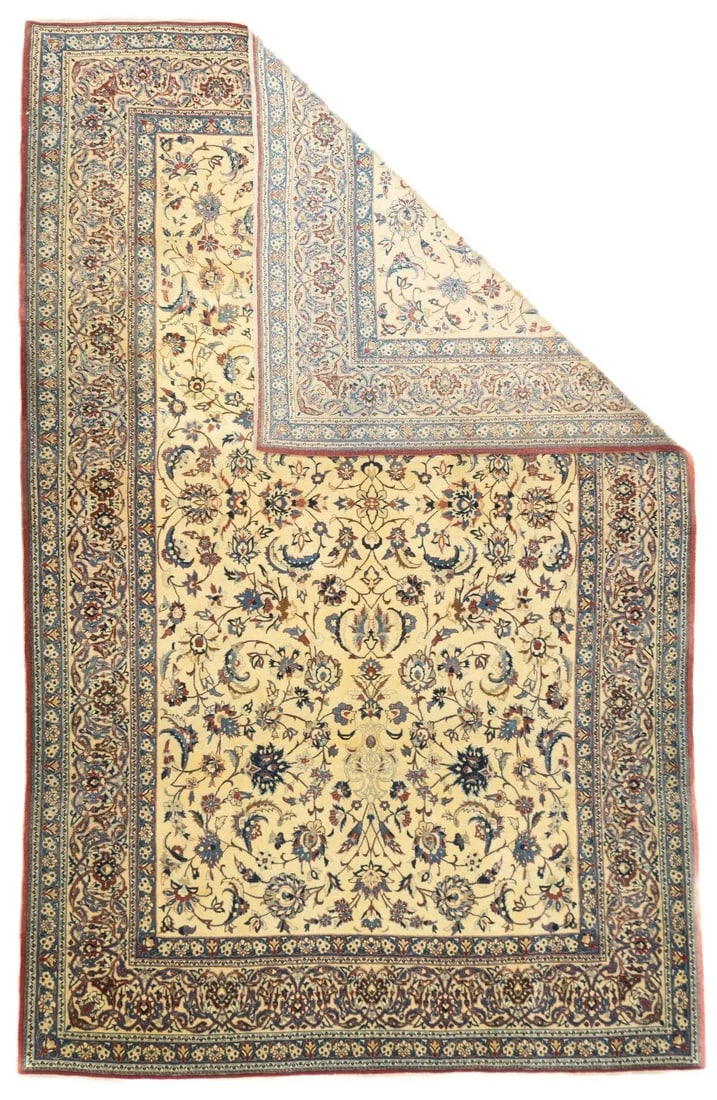 1970s Vintage Persian Nain Rug 5'5'' x 8'5'' - 2
