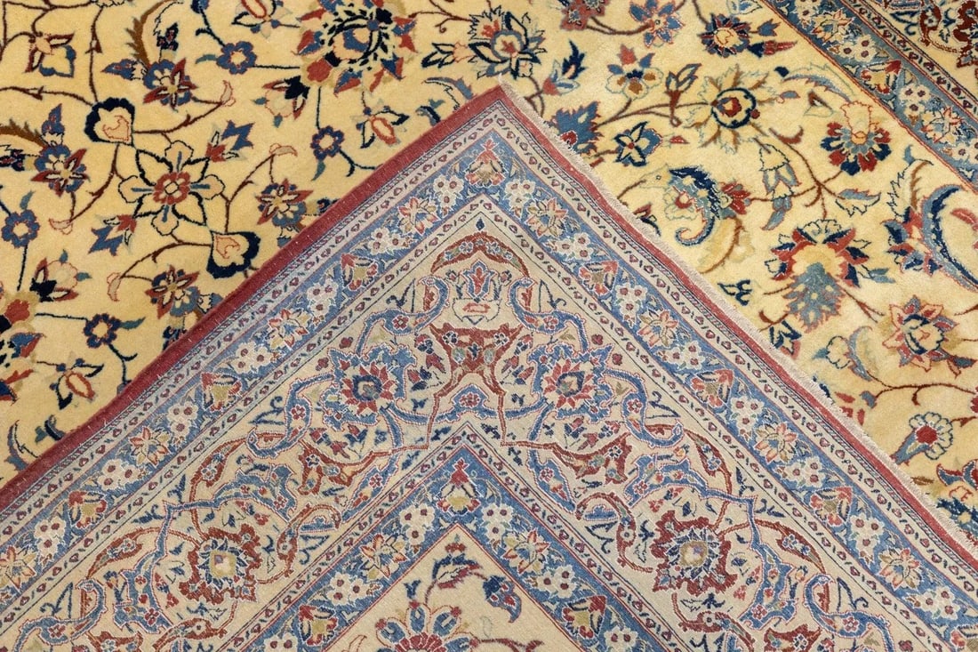 1970s Vintage Persian Nain Rug 5'5'' x 8'5'' - 8