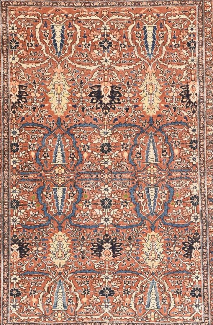 Late 18th Century Antique Tabriz Haji Jalili Rug 4'6'' x 5'10'' - 2