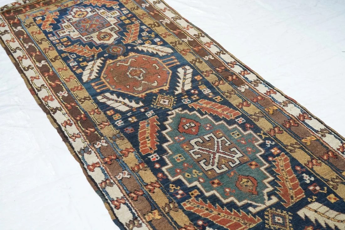 Late 18th Century Antique Heriz Rug 3'0'' x 10'8'' - 10