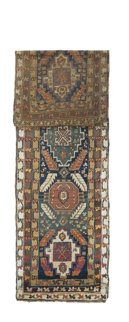 Late 18th Century Antique Heriz Rug 3'0'' x 10'8'' - 4