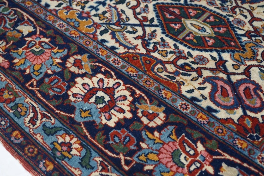 Antique Persian Dabir Kashan Rug 4'4'' x 6'10'' - 4