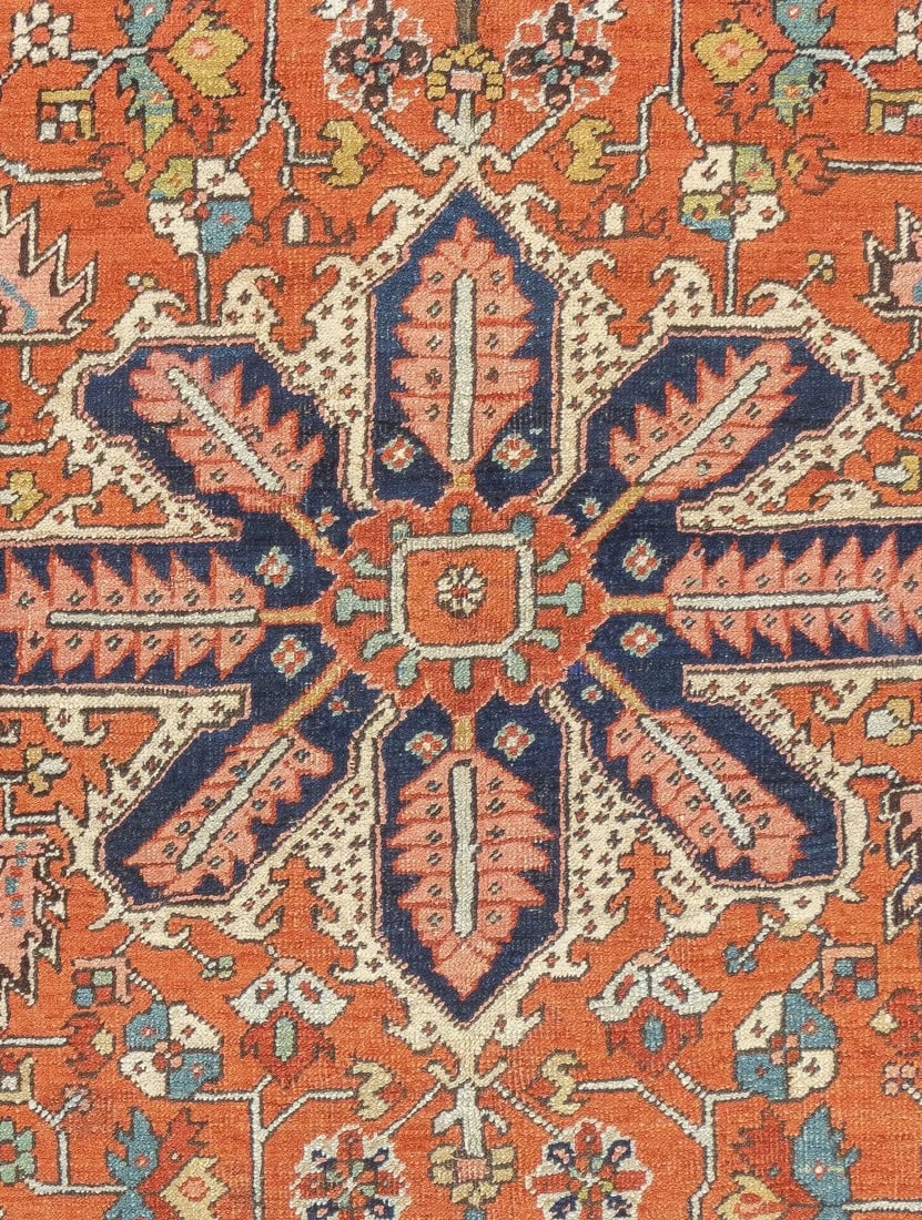 Late 18th Century Antique Persian Serapi Rug 5'1'' x 6'11'' - 6