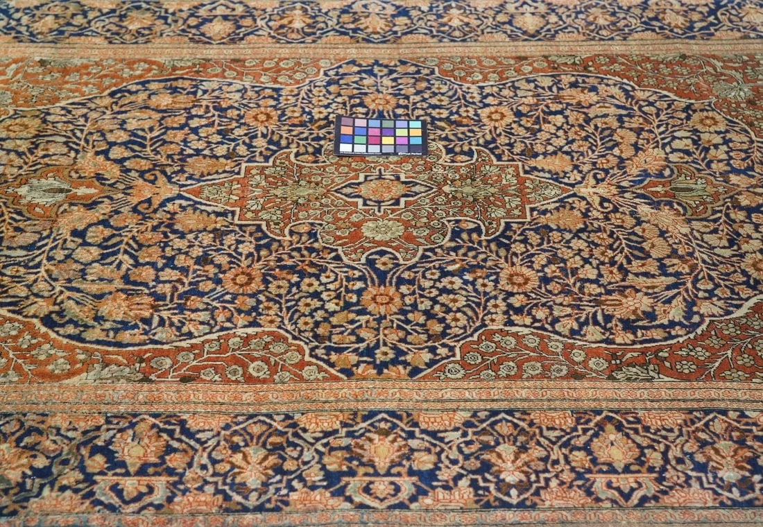 Antique Mohtasham Kashan Rug 4'3'' X 6'9'' - 11