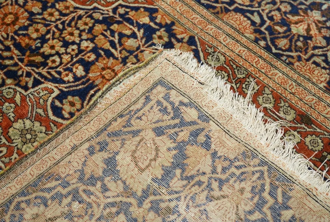 Antique Mohtasham Kashan Rug 4'3'' X 6'9'' - 3