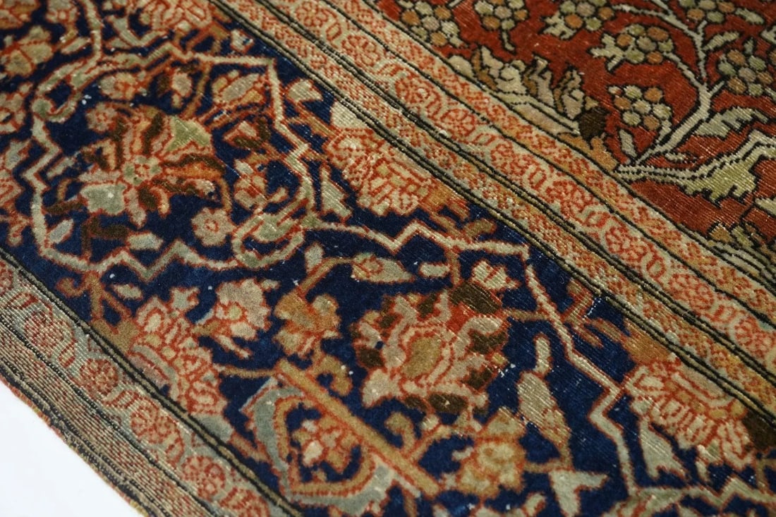Antique Mohtasham Kashan Rug 4'3'' X 6'9'' - 7