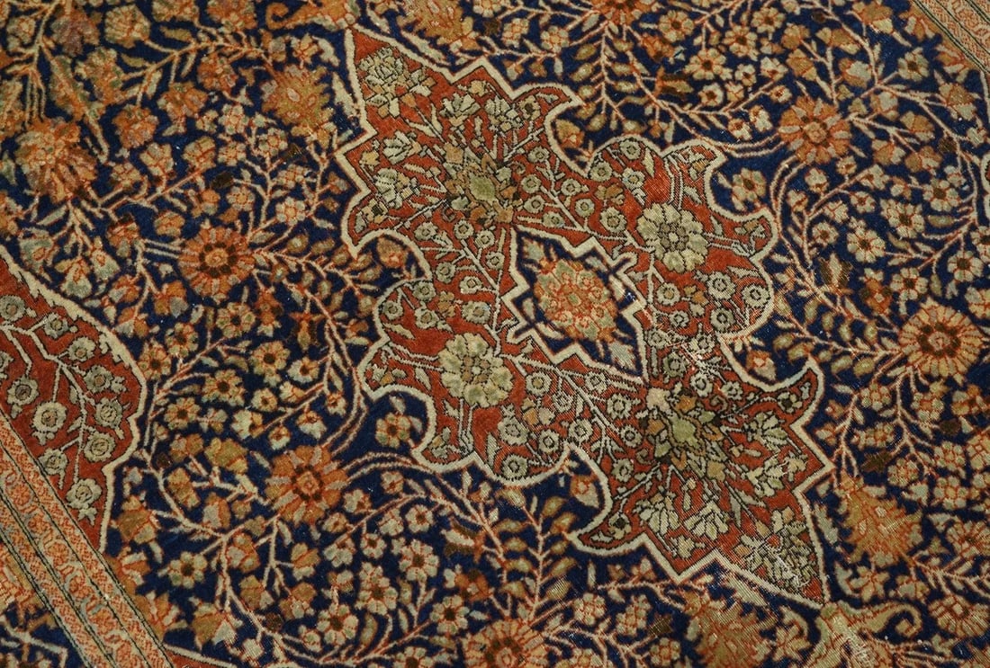 Antique Mohtasham Kashan Rug 4'3'' X 6'9'' - 9