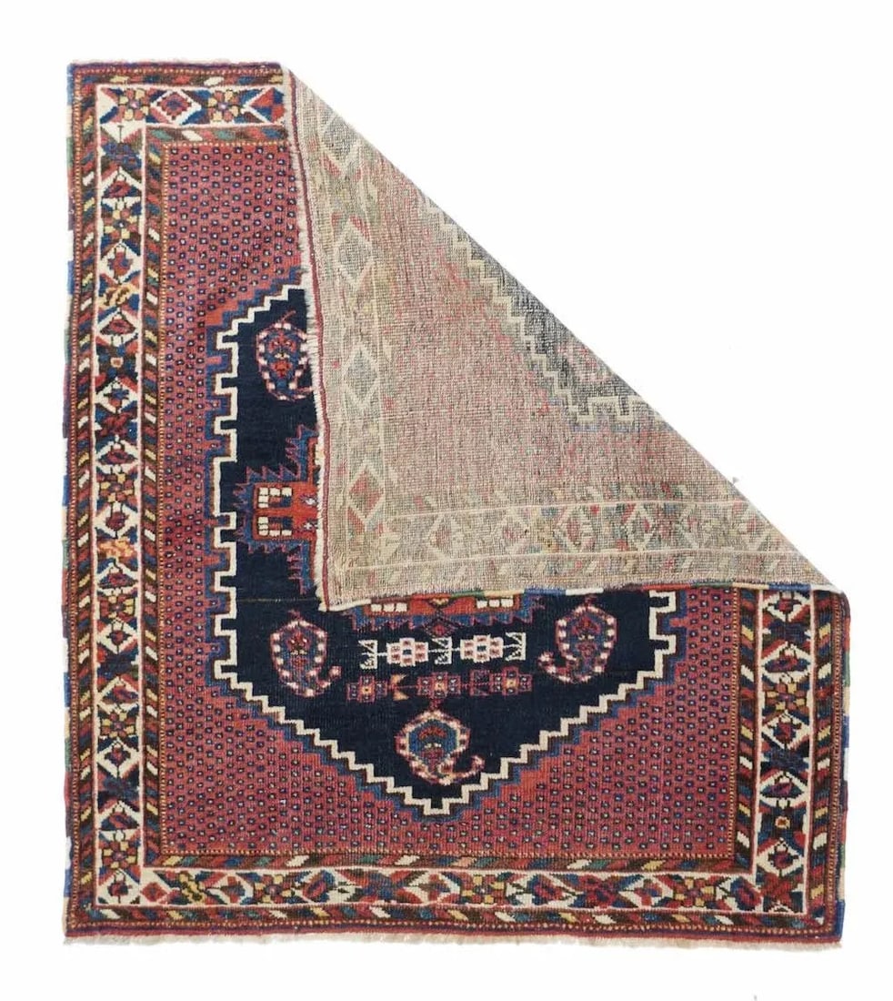 Antique Afshar Rug 3'6'' x 3'10'' - 3