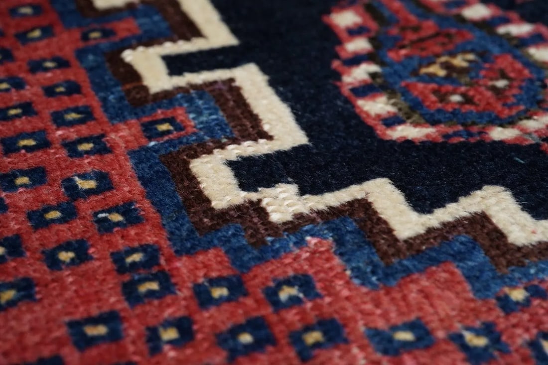 Antique Afshar Rug 3'6'' x 3'10'' - 7