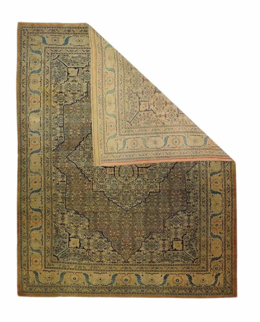 Late 18th Century Antique Tabriz Rug 9'1'' x 11'10'' - 2