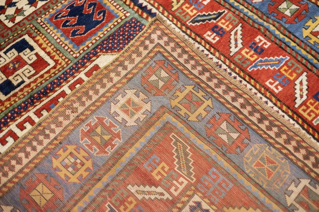 Antique Caucasian Kazak Rug 6'5'' X 7'11'' - 10